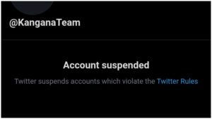 Kangana Ranaut Twitter Account Suspended