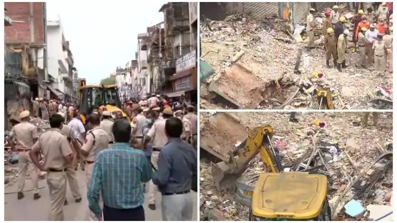 Building Collapses in Delhi : दिल्ली के माल्का गंज इलाके में इमारत गिरी, काफी लोगों के दबे होने की आशंका