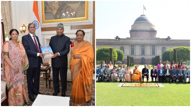 President Invites NV Ramana : राष्ट्रपति के निमंत्रण पर राष्ट्रपति भवन में मुग़ल गार्डन देखने पहुंचे मुख्य न्यायधीश एनवी रमण और दूसरे जज
