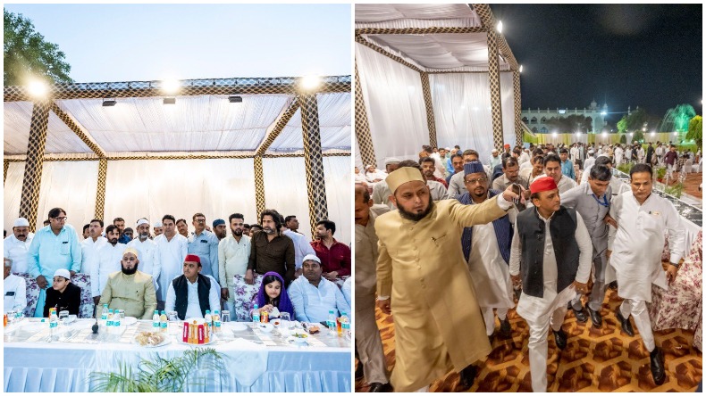 उत्तर प्रदेश: ऐशबाग के रोजा कार्यक्रम में शामिल हुए अखिलेश यादव, फिरंगी महली संग किया इफ्तार