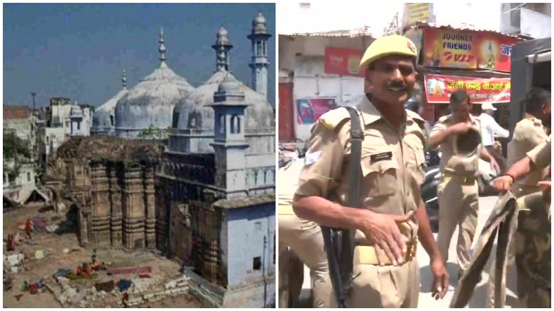 वाराणसी: कोर्ट कमिश्नर आज करेंगे ज्ञानवापी परिसर का सर्वेक्षण, हरे पर्दे से ढकी गई मस्जिद