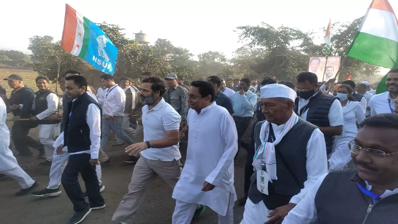 मध्य प्रदेश: इंदौर के बड़ा गणपति चौराहा से शुरू हुई राहुल गांधी की भारत जोड़ो यात्रा