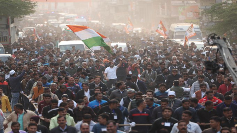 राहुल गाँधी की भारत जोड़ी यात्रा लाल किले पहुँची, कमल हासन और मल्लिकार्जुन खड़गे भी मौजूद