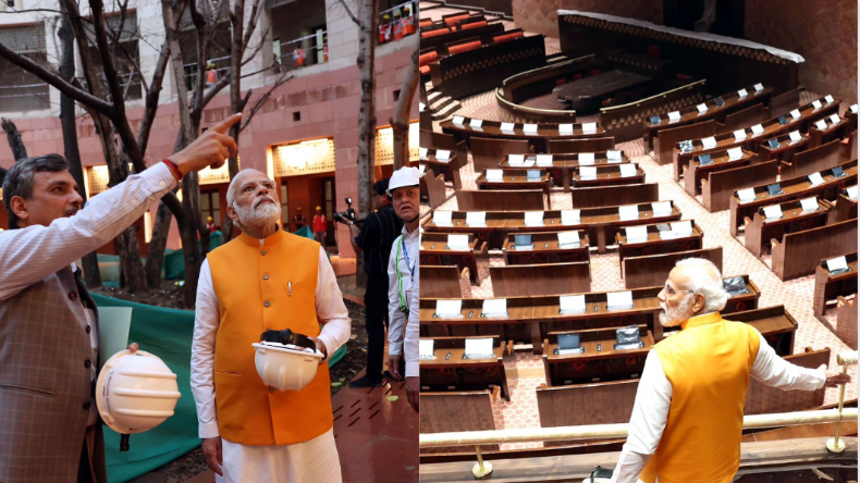 New Parliament Inauguration: PM नरेंद्र मोदी ने सेंगोल को किया दंडवत प्रमाण, लोकसभा स्पीकर के साथ की पूजा