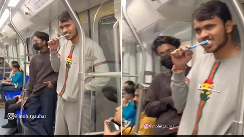 दिल्ली मेट्रो में शख्स ने अंकल की ऐसी जगह पर रखा हाथ, थप्पड़ों की हुई बरसात, देखें Video