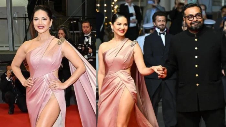 Cannes 2023: हील्स में फंसा सनी लियोनी का गाउन, बड़े डायरेक्टर ने की मदद