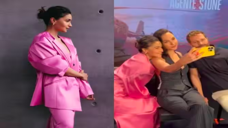 Alia Bhatt ने Gal Gadot के साथ ली सेल्फी, पिंक आउटफिट में शेयर की क्यूट तस्वीरें
