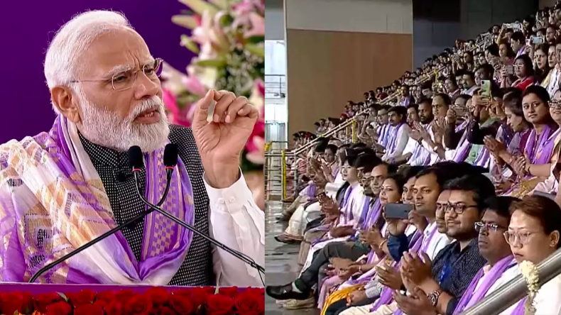BJP मुख्यालय में PM मोदी का संबोधन, कहा 50 सालों में सबसे बड़ी जीत
