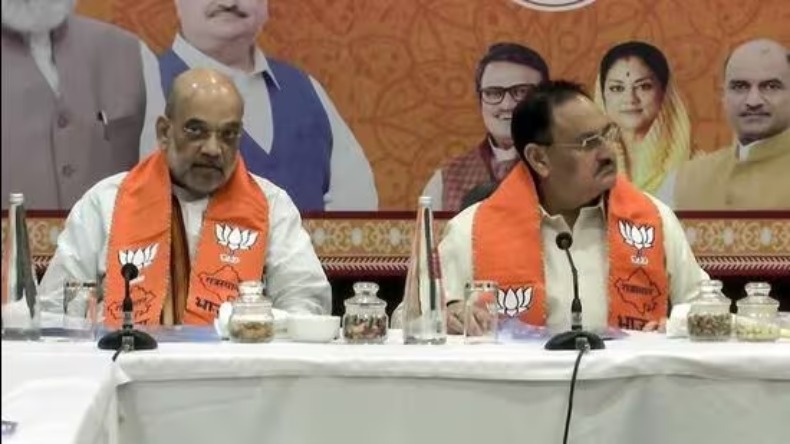राजस्थान चुनाव को लेकर जेपी नड्डा के घर हुई बैठक,अमित शाह सहित अन्य नेता  हुए शामिल
