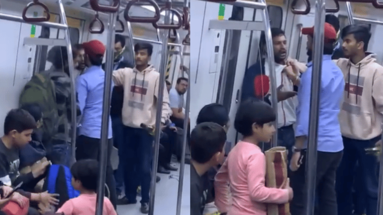 दिल्ली मेट्रो में शख्स ने अंकल की ऐसी जगह पर रखा हाथ, थप्पड़ों की हुई बरसात, देखें Video