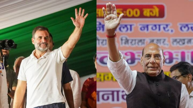 Delhi: राजनाथ सिंह ने केजरीवाल को बताया कांग्रेस की B टीम, कहा- उन्होंने अन्ना हजारे को दिया धोखा