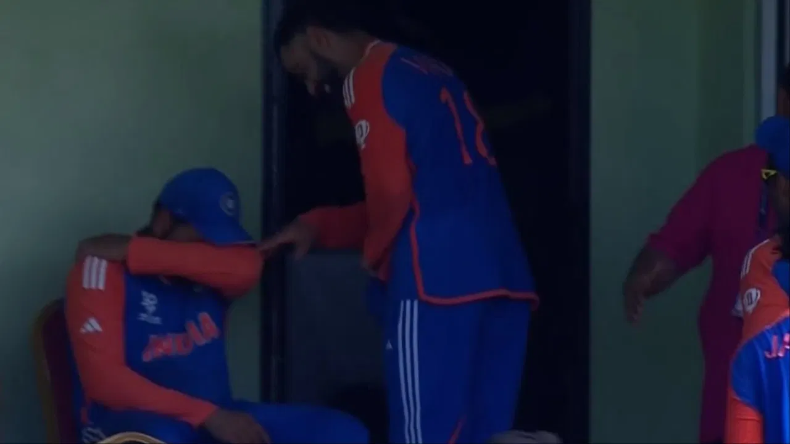 भारत की जीत पर रोने लगे रोहित शर्मा, फिर विराट कोहली ने किया ये काम, VIDEO