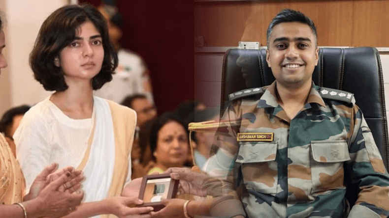 शहीद कैप्टन अंशुमान की पत्नी पुरस्कार लेते हुईं भावुक, बोलीं वो कहते थे साधरण मौत नहीं मरूंगा