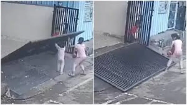 छाता लेकर जा रहा था शख्स, तभी गिर पड़ी दीवार, बाल-बाल बची जान…
