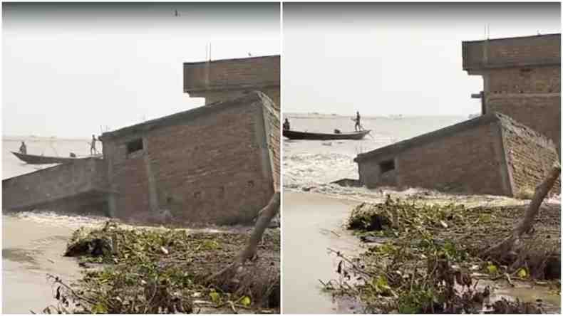बिहार में गंगा ने दिखाया रौद्र रूप, देखते ही देखते कई घर मां के गोद में समा गए, देखिए वीडियो
