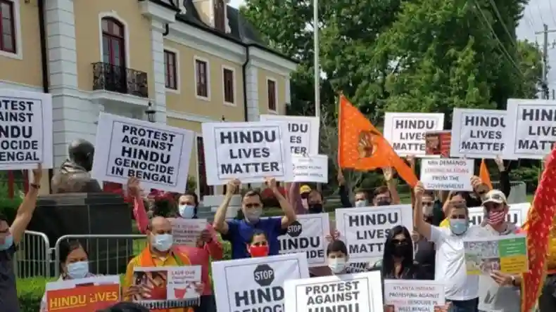 आपत्तिजनक शब्द लिखे गए, हिंदू हाथ जोड़ते है, मंदिर अटैक पर भड़के सांसद