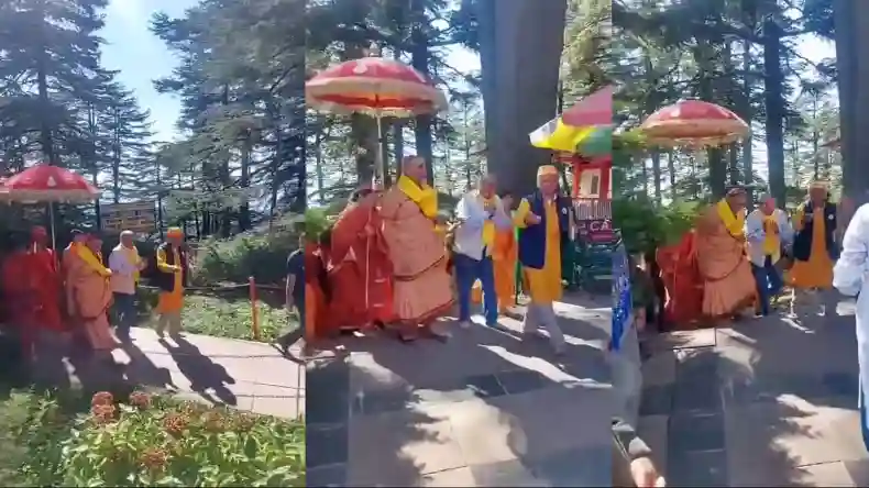 शिमला के आश्रम में हुआ जोरदार प्रदर्शन, लोगों पर फेंके गए पत्थर, 5 लोग घायल