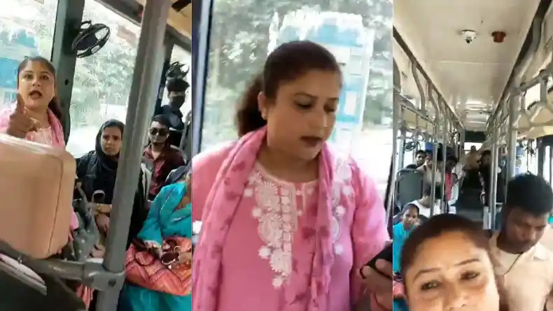 बसों के बीच में बुरी तरह से दबा युवक, बाल-बाल बची जान, वीडियो हुआ वायरल