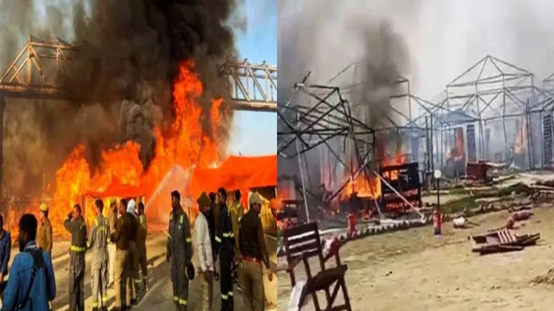 धू धूकर जल उठी महाकुंभ की सबसे महंगी डोम सिटी, मच गई अफरा तफरी