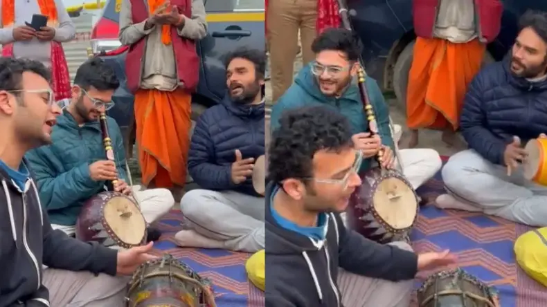 PM मोदी के भतीजे ने महाकुंभ में जीता सबका दिल, दोस्तों के संग गाया कबीर भजन, VIDEO वायरल