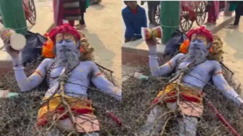 VIDEO: कांटों की शय्या पर लेटे संत महाराज, नहीं हुआ जरा भी दर्द, नजारा देखकर दंग रह गए लोग