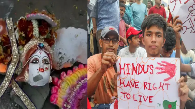 सरस्वती मां की मूर्ति तोड़ी, उत्पीड़न से तंग हिंदू कर रहे आत्महत्या, आतंकी बांग्लादेश में हिंदुओं पर फिर हो रही बर्बरता