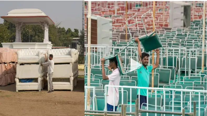 3 VVIP मंच और 30000 हजार समर्थक, दिल्ली के CM की शपथ ग्रहण के लिए रामलीला मैदान में तैयारियां तेज