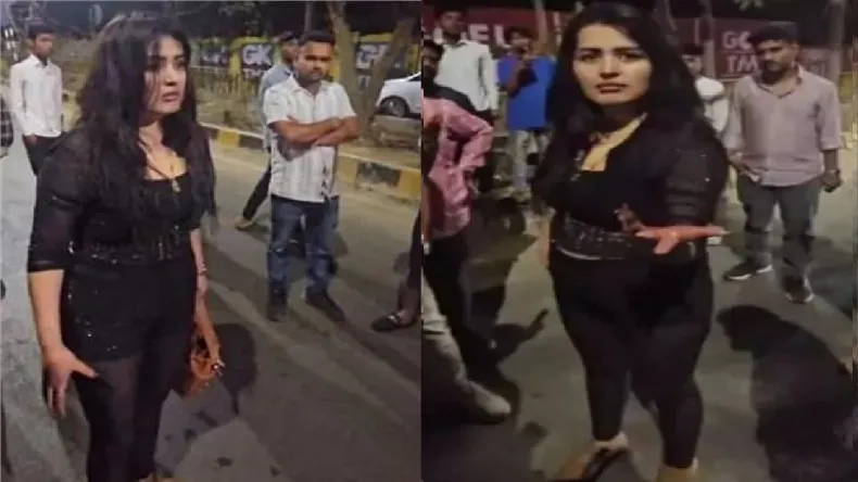 VIDEO: गोद में रशियन लड़की को बैठाकर नशेड़ी लड़के ने स्कूटी को मारी टक्कर, युवती ने पुलिस के सामने किया हाईवोल्टेज ड्रामा