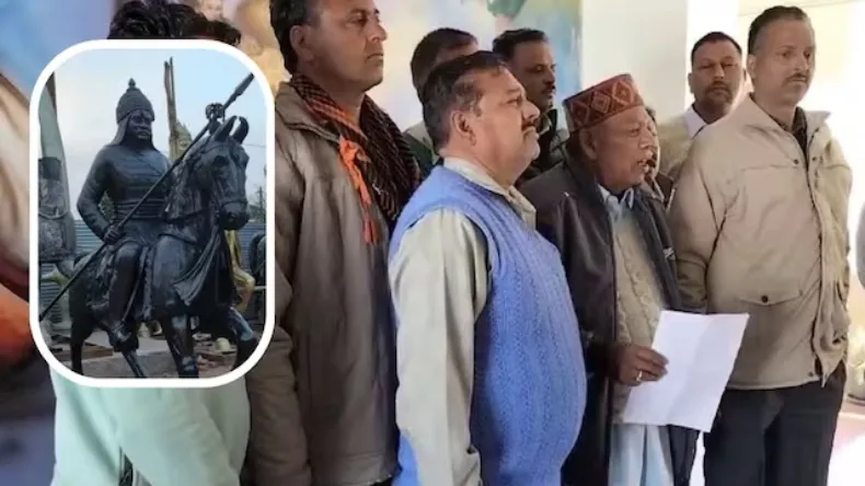 मस्जिद के बाहर महाराणा प्रताप का स्टेच्यू देखकर बिलबिला उठे मुस्लिम, कहा- ऐसा किया तो…