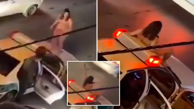 VIDEO: ईरान में नंगे होकर पुलिस की गाड़ी पर चढ़ी महिला के सिर पर सवार था खून, इंजेक्शन लगाकर हुई कंट्रोल, फिर जो हुआ…
