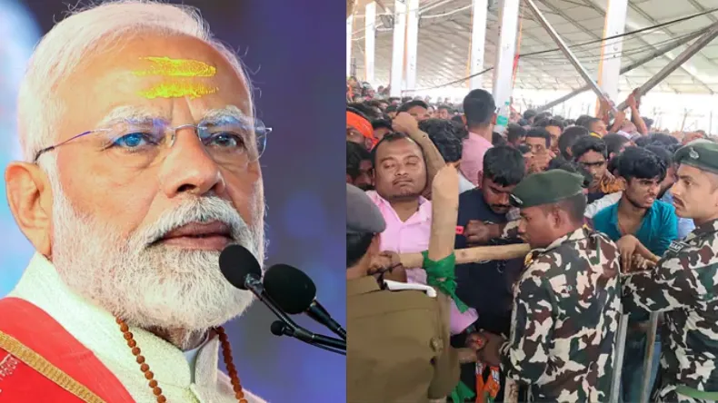 मोदी के लिए बिहारियों ने तोड़ दी 3-3 बैरिकेडिंग, कुर्सी उठाकर पुलिस वालों को ही खदेड़ दिया