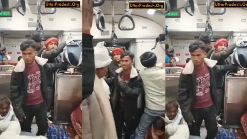 सीट के लिए हुई बहस, फिर हुई चप्पलों की बरसात, वीडियो हुआ वायरल