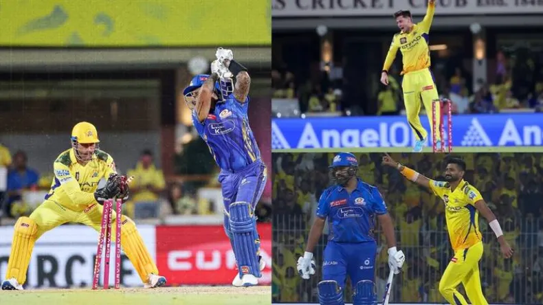 CSK vs MI: मुंबई की लड़खड़ाती पारी, रोहित-सूर्या फ्लॉप; दीपक चाहर ने संभाला मोर्चा, चेन्नई को155 रनों का दिया टारगेट