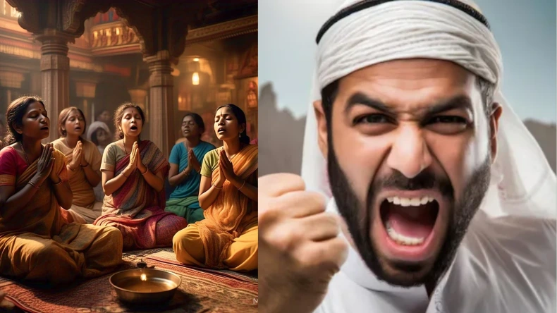 UP के मंदिर में घुसे इस्लामिक कट्टरपंथी, कीर्तन कर रहीं हिंदू महिलाओं को लाठियों से पीटा, अब क्या करेंगे योगी?