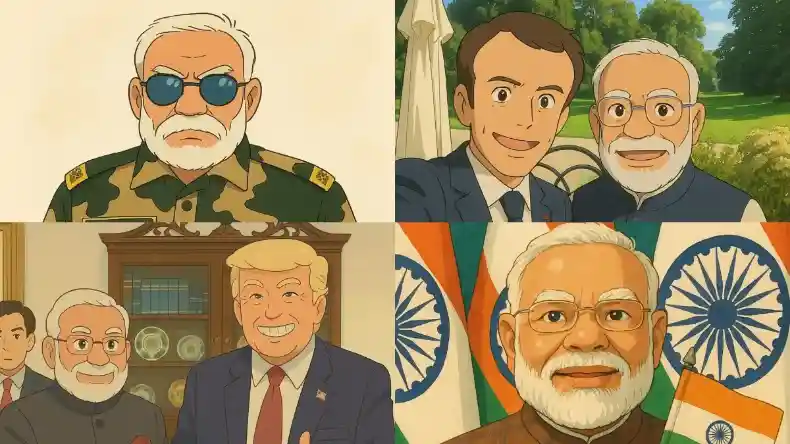 PM मोदी पर भी चला Ghibli Art का जादू, सोशल मीडिया पर कुछ इस अंदाज़ में शेयर किया अपना सफर