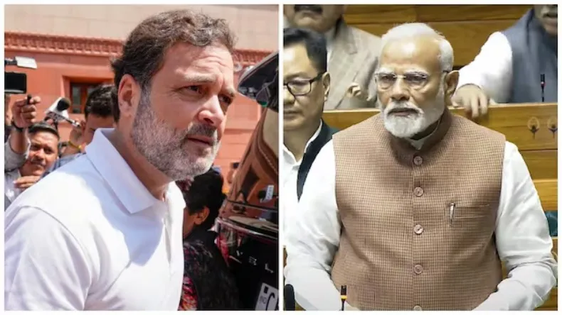 पीएम मोदी का समर्थन करने के लिए उठे राहुल गांधी, तभी हुआ कुछ ऐसा…और भिड़ गये