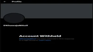 Asif Khawaja X account banned