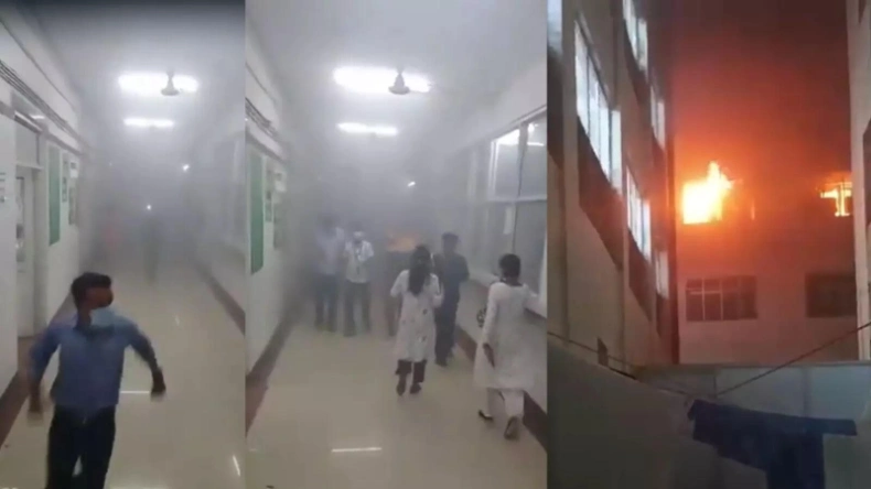 लखनऊ के लोकबंधु अस्पताल में भीषण आग, 200 मरीज दूसरे अस्पताल में शिफ्ट, 1 बुजुर्ग की मौत