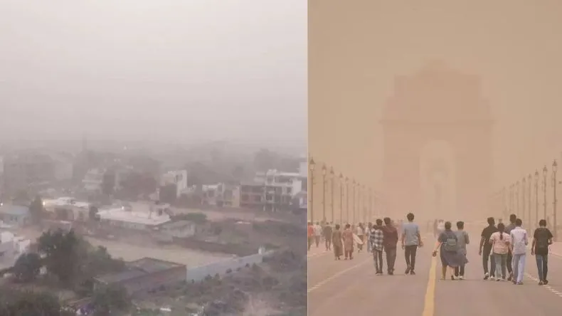 Delhi Weather: दिल्ली-NCR में  फिर चली धूल भरी आंधी, आसमान में गरज रहे बादल, अगले कुछ घंटो में बारिश का अलर्ट