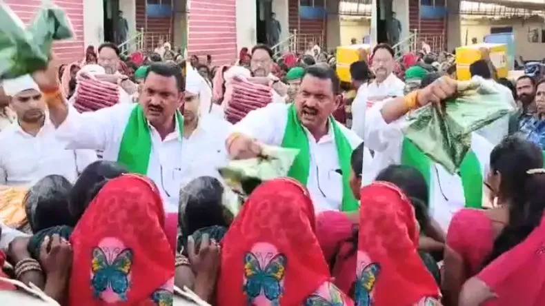 राजद के बिधायक ने महिलाओं के सिर पर मारा साड़ी, धकेल भी रहे… भेड़- बकरियों जैसा व्यवहार, देखें Video