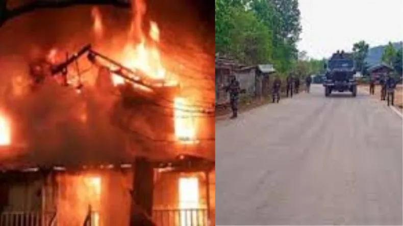 मणिपुर में एक बार फिर हिंसा, घरों में लगाई आग, दोबारा लगाया गया कर्फ्यू