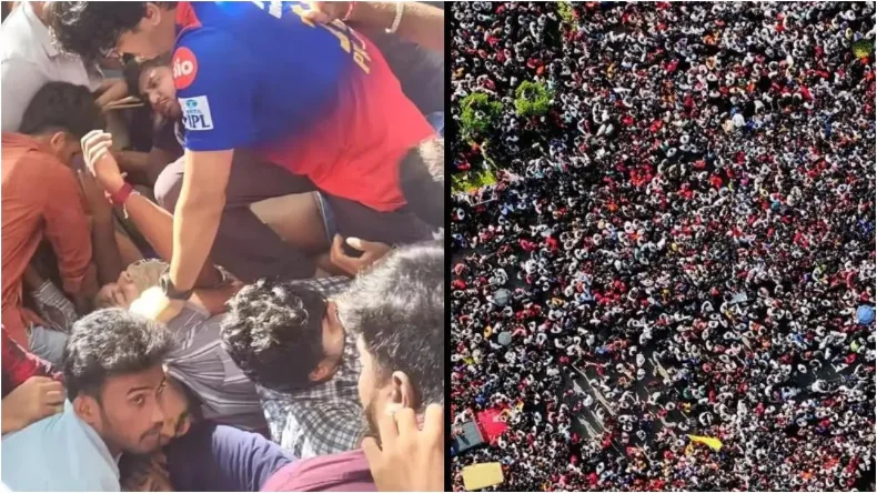 RCB की विक्ट्री परेड में मची भगदड़, 10 लोगों की मौत, चिन्नास्वामी स्टेडियम के बाहर जुटे 50 हजार फैंस