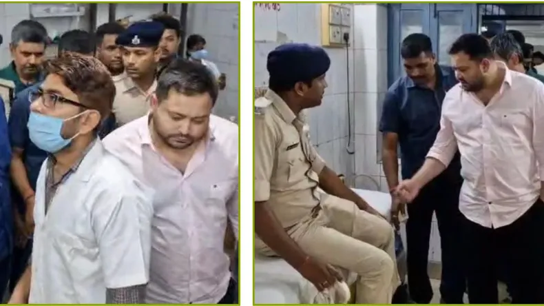 हाजीपुर में तेजस्वी यादव की काफिले में ट्रक की टक्कर, बाल-बाल बचे… 3 सुरक्षाकर्मी और चालक घायल